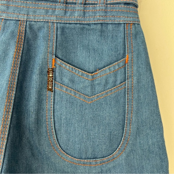 Vintage 70’s Nest-Ce Pas High Rise Belted Denim Shorts Rare - Picture 10 of 14